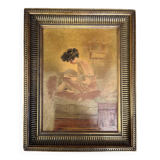 Oil on canvas Young girl reading