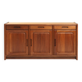Danish teak Dyrlund credenza with visible joints, drawers and doors