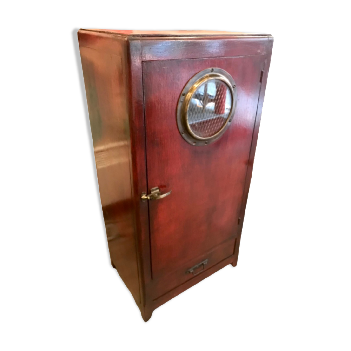 OLD WOODEN ICE CREAM CABINET