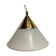 Brass and opal glass hanging space age lamp by Limburg Glashütte