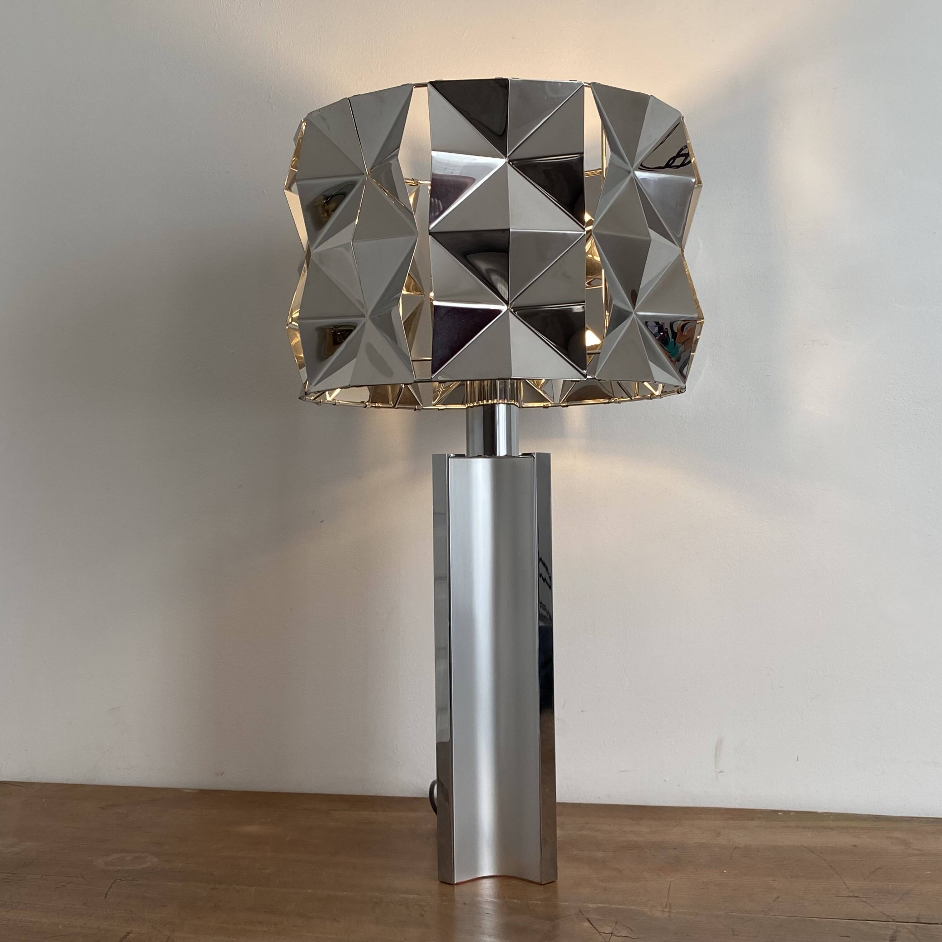 Large vintage lamp. 1970. Space age.