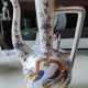 Vintage ewer design Martres Tolosane/Decor Moustiers earthenware. Produced in "Limited Edition"