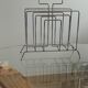 Vintage chrome magazine rack, 70s design - mid-century / space age style