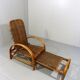 Chaise longue en rotin bicolore du milieu du siècle Années 1960
