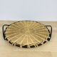 50s metal rattan tray