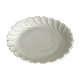 Sous-tasse à café en porcelaine de Limoges blanc de la manufacture Haviland — modèle Torse