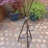 Vintage rattan plant holder