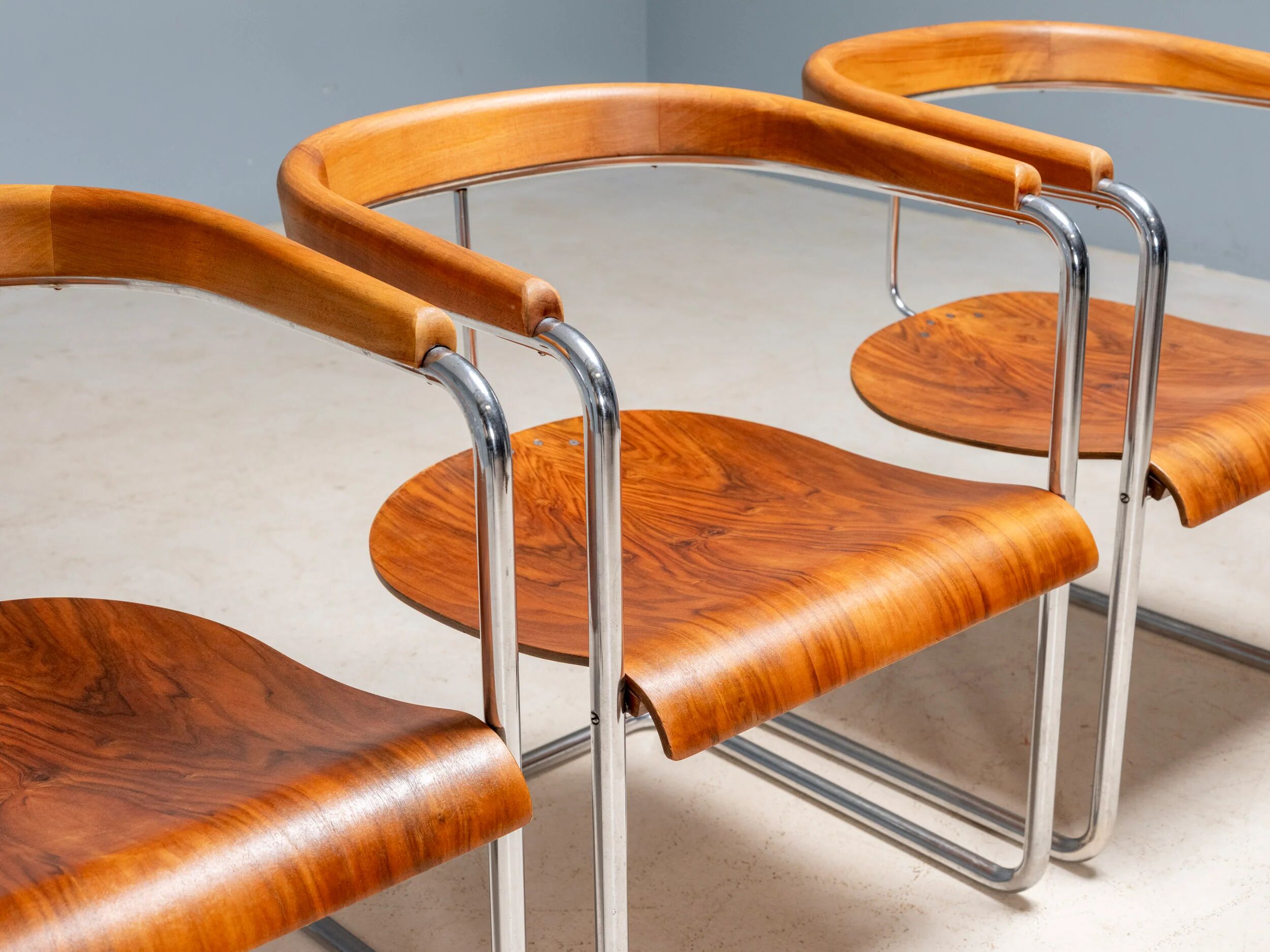 Czechoslovak Functionalist chairs, attributed to Jindřich Halabala, 1930s