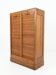 Double curtain cabinet in solid oak