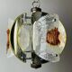 Amber mid-century chrome chandelier by Toni Zuccheri for Veart, Italy, 1970s.