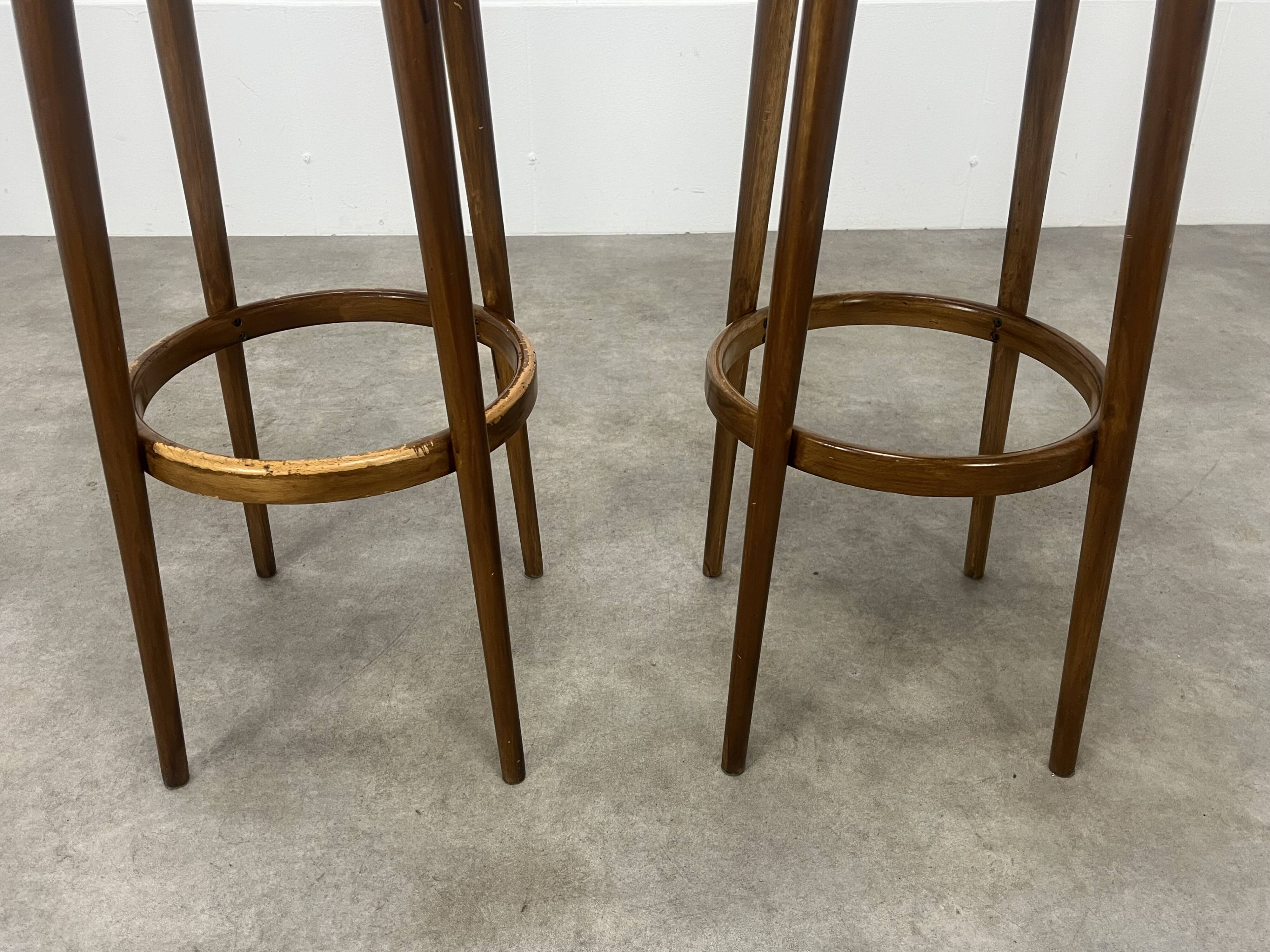 Paire de tabourets de bar Baumann