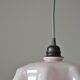 Suspension vintage en opaline rose pâle effet drapé
