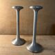 Pair of kagla aluminum candlesticks by carl ojerstam for ikea