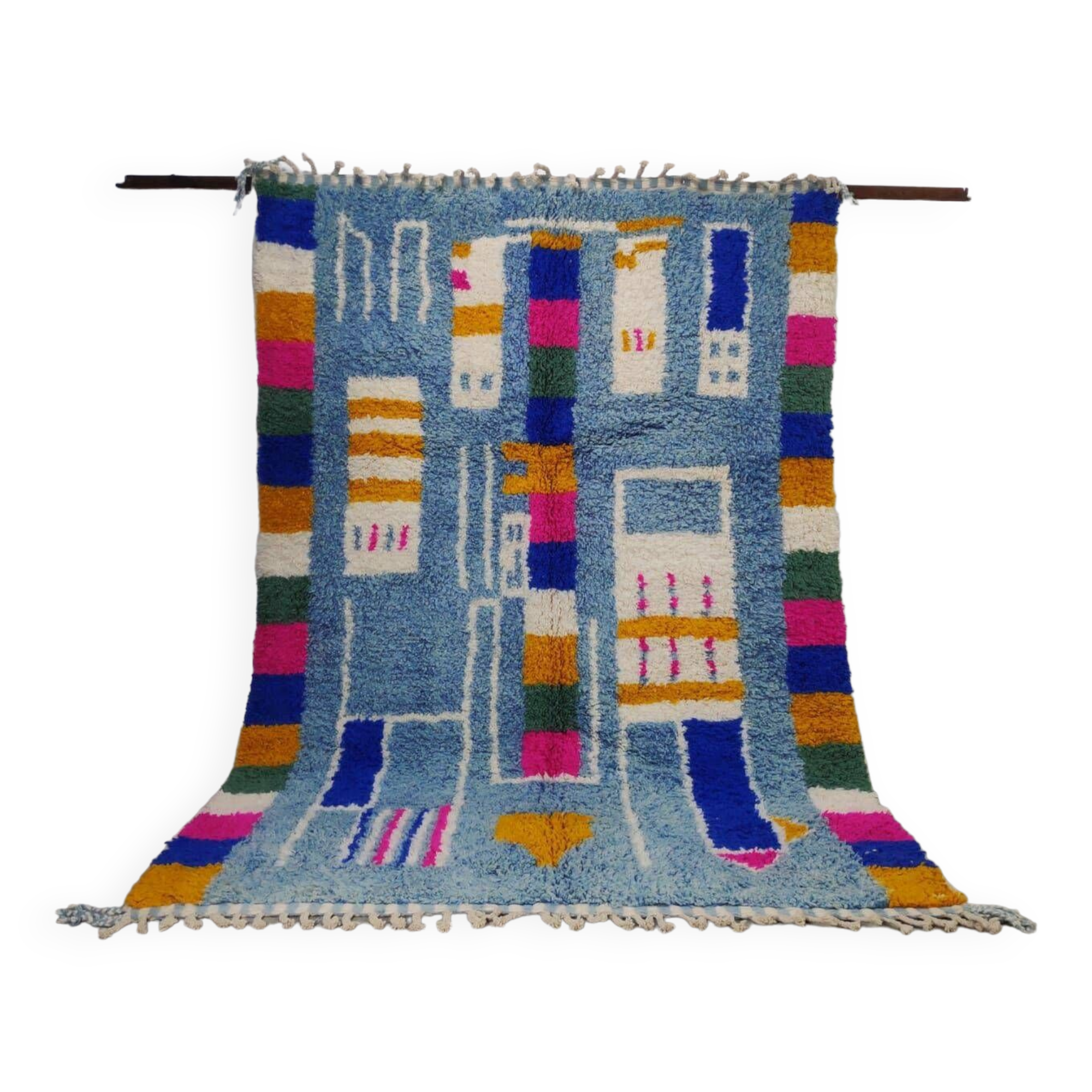 Handmade wool Berber rug 300X200 cm