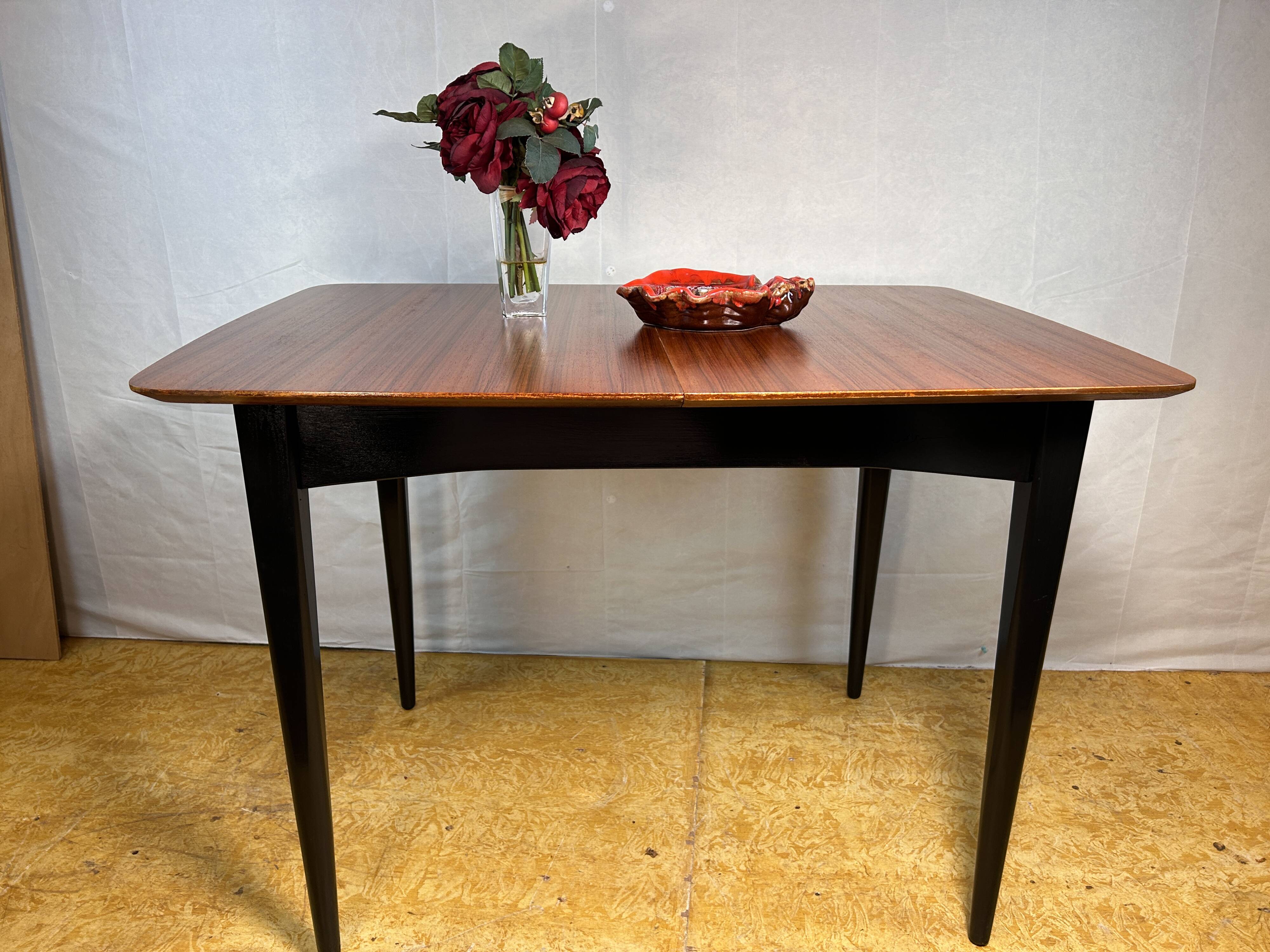 Mid Century Retro Vintage Teak Extending Dining Table by Wrighton – 1960s