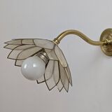 Paire appliques fleurs en nacre