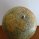 Terrestrial globe boiled cardboard J.Forest Girard Barrère & Thomas Ø 19.5 aluminum base
