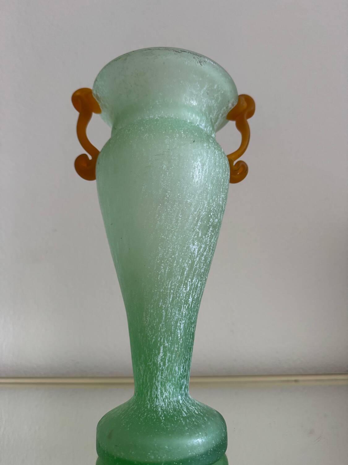 Vase amphore verre de Murano Scavo vintage