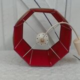 Suspension in fabric and rattan, vintage.