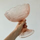 Pink glass fruit bowl