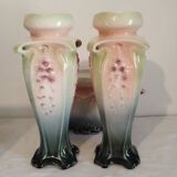 Pair of vases + planter