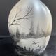 Carafe- Scenery of a lake landscape and a crane taking off