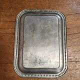 Plateau en métal argenté