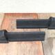 Former pair de chenet head woman black metal great vintage chimney
