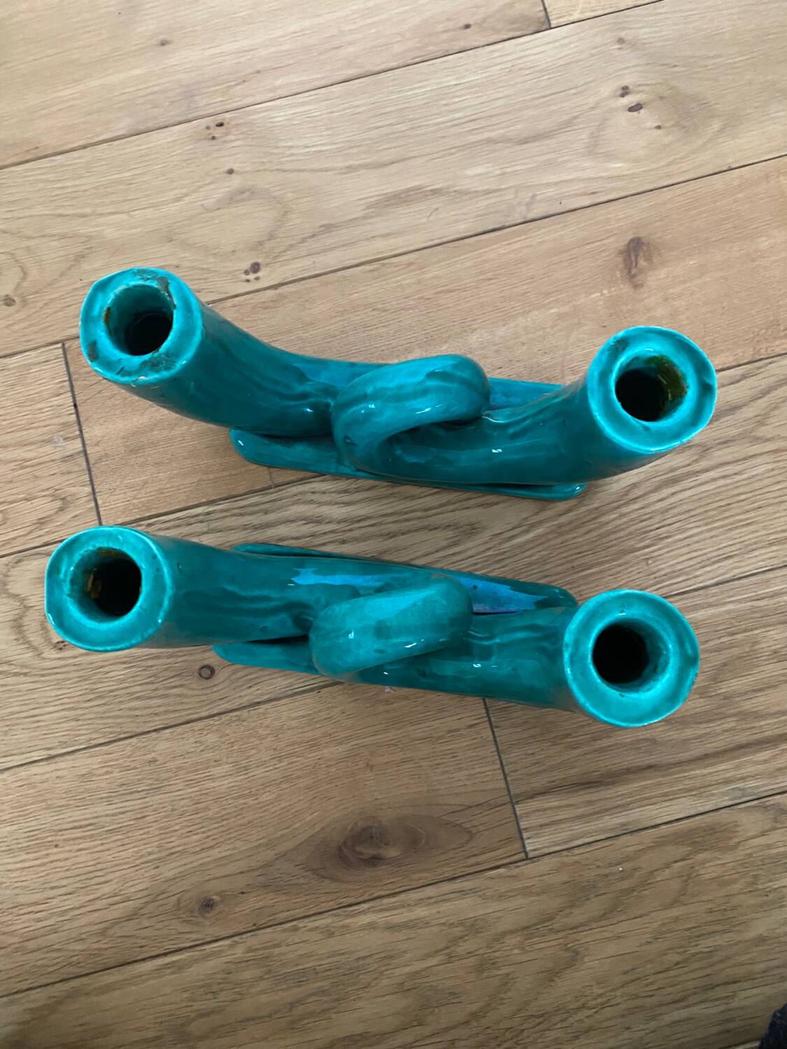 Pair of Vallauris candlesticks