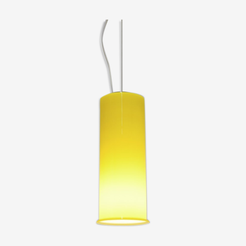 Hanging lamp of Bruno Gatta for Stilnovo in yellow Murano glass, 1950s