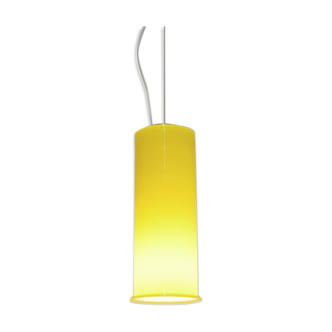 Hanging lamp of Bruno Gatta for Stilnovo in yellow Murano glass, 1950s