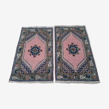 Lot de 2 tapis Berbères descentes de lit fait main