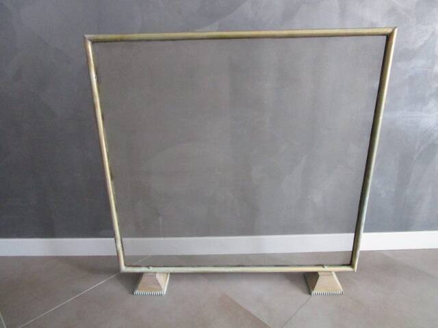 Antique gold metal firewall