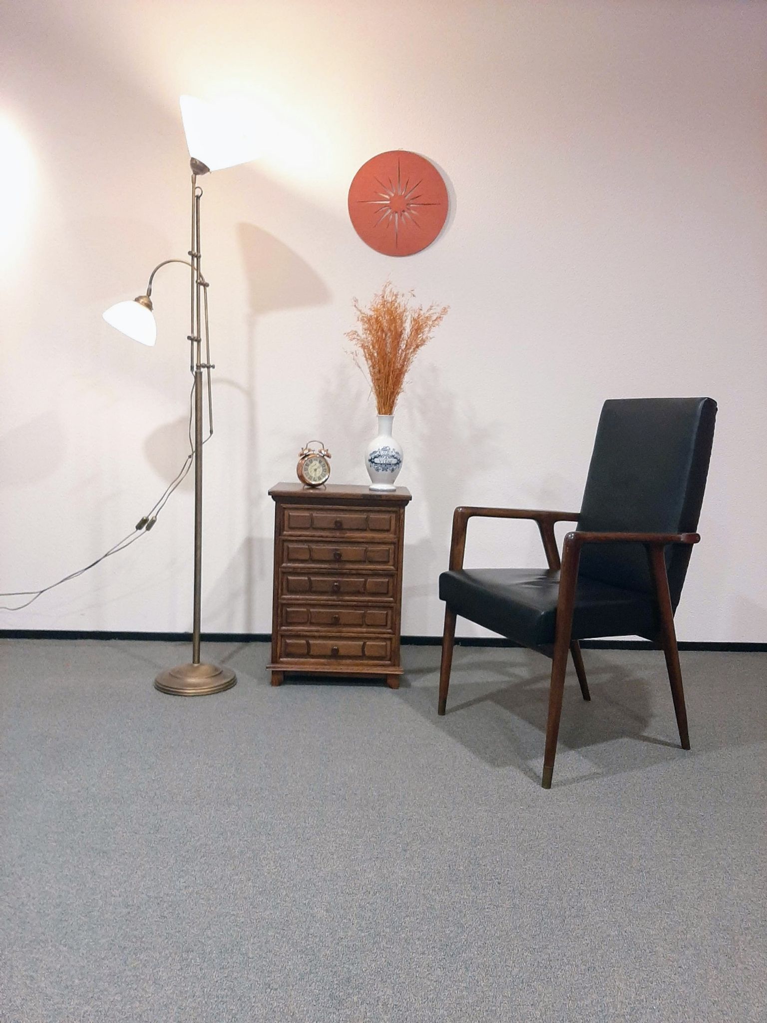 Vintage teak armchair by Josef Hillerband for Wilkhahn 1960s
