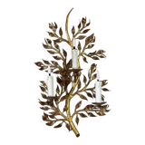 Gilded metal wall lamp with foliage, France circa 1950