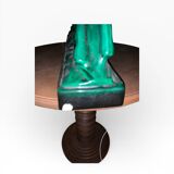 Art Deco Sculpture Gazelle in Faience - Saint-Clément - Emerald Green