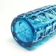 Envelope vase, mid-century modern, blue glass, Ząbkowice, Poland, 1970s