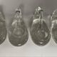 Set of 4 Schneider France crystal candle holders from the 1970s.