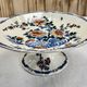 Compotier fruit cutters on pedestal Gien rooster and peonies 1938 1960