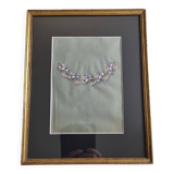 Art Deco Gouache 1930 – Framed Floral Necklace Prototype 23×28 cm