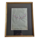 Art Deco Gouache 1930 – Framed Floral Necklace Prototype 23×28 cm