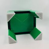 Tabouret coffre Space Age vert Olaf Von Bohr pour Gedy Italie années 60