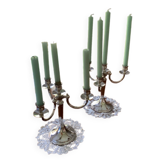Set of 2 hallmarked silver candlesticks