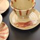 Set of 3 ceramic cups and their saucers – handmade