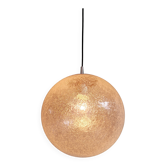 Suspension Space Age en verre soufflé bullé, Peill & Putzler, 1970