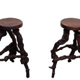 Dry Bar French Vinery Bar and Stool Set, 1960s, Set of 4