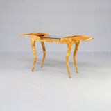 80s R & Y Augousti coconut shell inlay side table