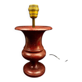 Lamp base in reconstituted stone, red "oxblood", 20th century