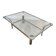 Large designer coffee table in chrome with glass tops