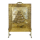 Fireplace screen in repoussé brass with a sailing boat. 1960s.